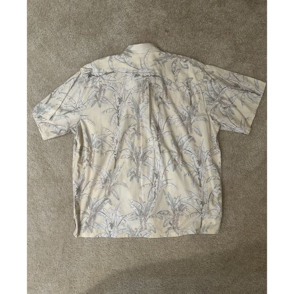 VTG Cooke Street 2XL Men's PULLOVER Hawaiian Shirt USA Floral Yellow Blue Dad - Picture 7 of 7